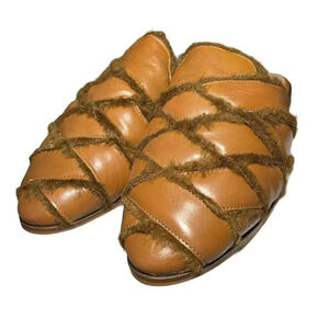 NWOT Seychelles Women’s Survival Cozy Leather Slip On Mules Brown Size 7.5